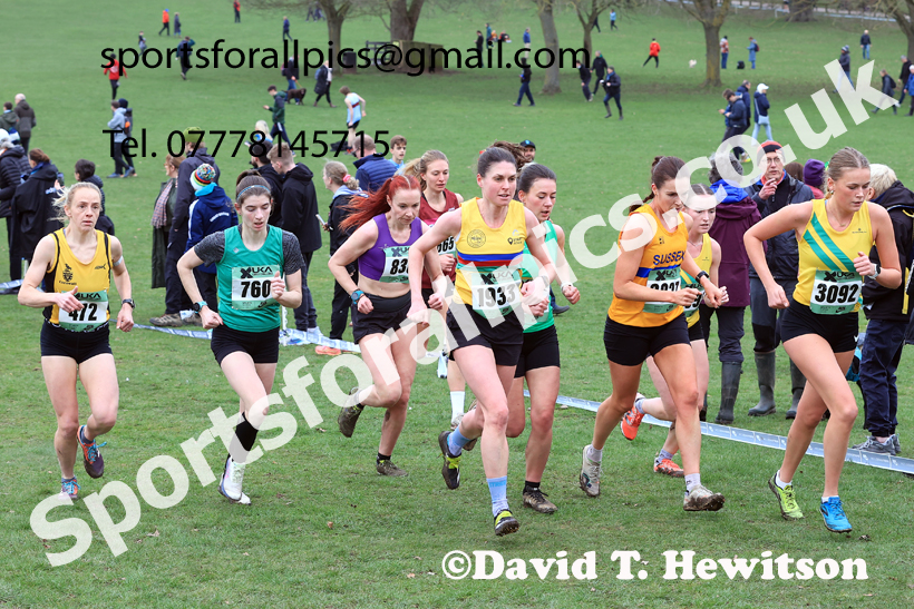 Senior Womens 2026 UK CAU Inter Counties Cross Country, Wollaton Park, Nottingham. Photo: David T. Hewitson/Sports for All Pics